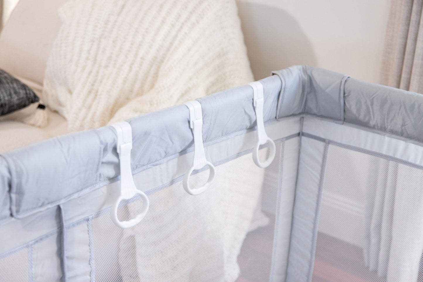 Grey Baby Playpen 1.8m x 1.5m With Mat